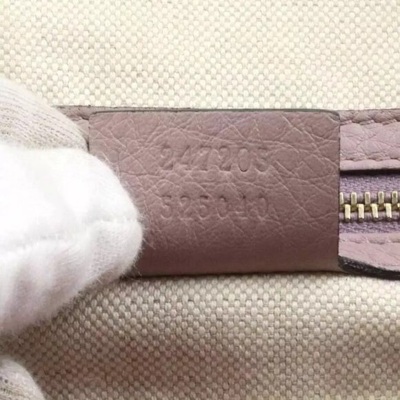 Auth GUCCI Handbag Shoulder Bag Beige/Light Purple GG Canvas/Leather - Picture 13 of 16